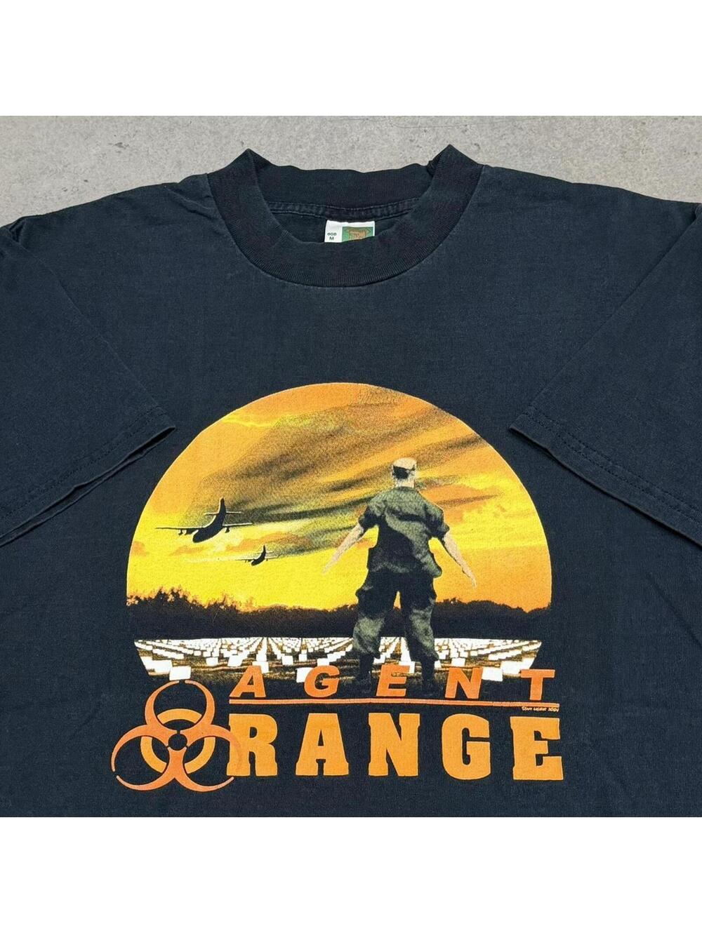 Vintage Agent Orange T Shirt Mens Medium Black The Body Count Continues Rock